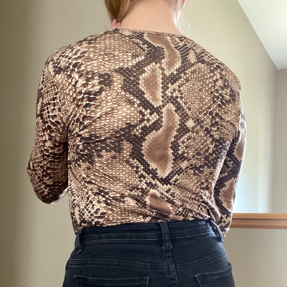 ZARA Snake Skin Bodysuit - Picture 5 of 8
